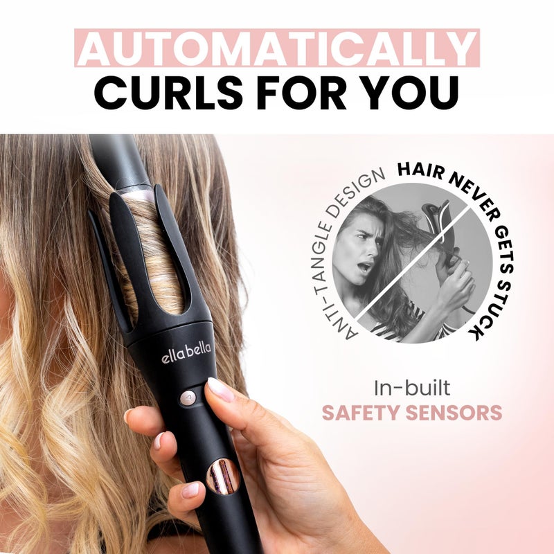 ELLA BELLAÂ® Automatic Rotating Curling Iron â€¢ Auto Hair Curlers â€¢ Easy to Use â€¢ Digital Display to Accurately Control Temperature â€¢ Transform Your Look in Seconds â€¢ Ideal for Longer Hair - Image 4