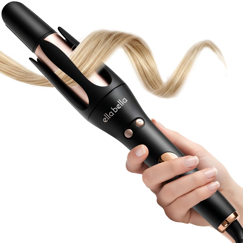 ELLA BELLAÂ® Automatic Rotating Curling Iron â€¢ Auto Hair Curlers â€¢ Easy to Use â€¢ Digital Display to Accurately Control Temperature â€¢ Transform Your Look in Seconds â€¢ Ideal for Longer Hair - Image 1