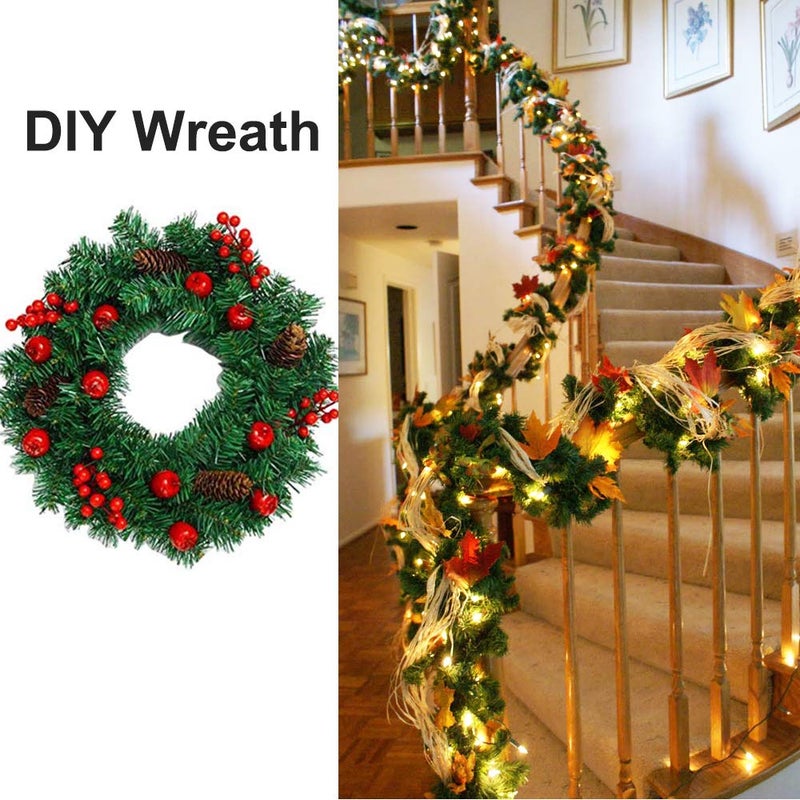 Dearhouse 40Feet Christmas Garland  2 Strands Artificial Pine Garland Soft Greenery Garland For Holiday Wedding Party Stairs Fireplaces Decoration  Outdoor/Indoor Use - Image 4