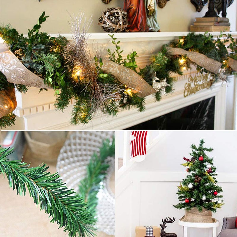 Dearhouse 40Feet Christmas Garland  2 Strands Artificial Pine Garland Soft Greenery Garland For Holiday Wedding Party Stairs Fireplaces Decoration  Outdoor/Indoor Use - Image 5