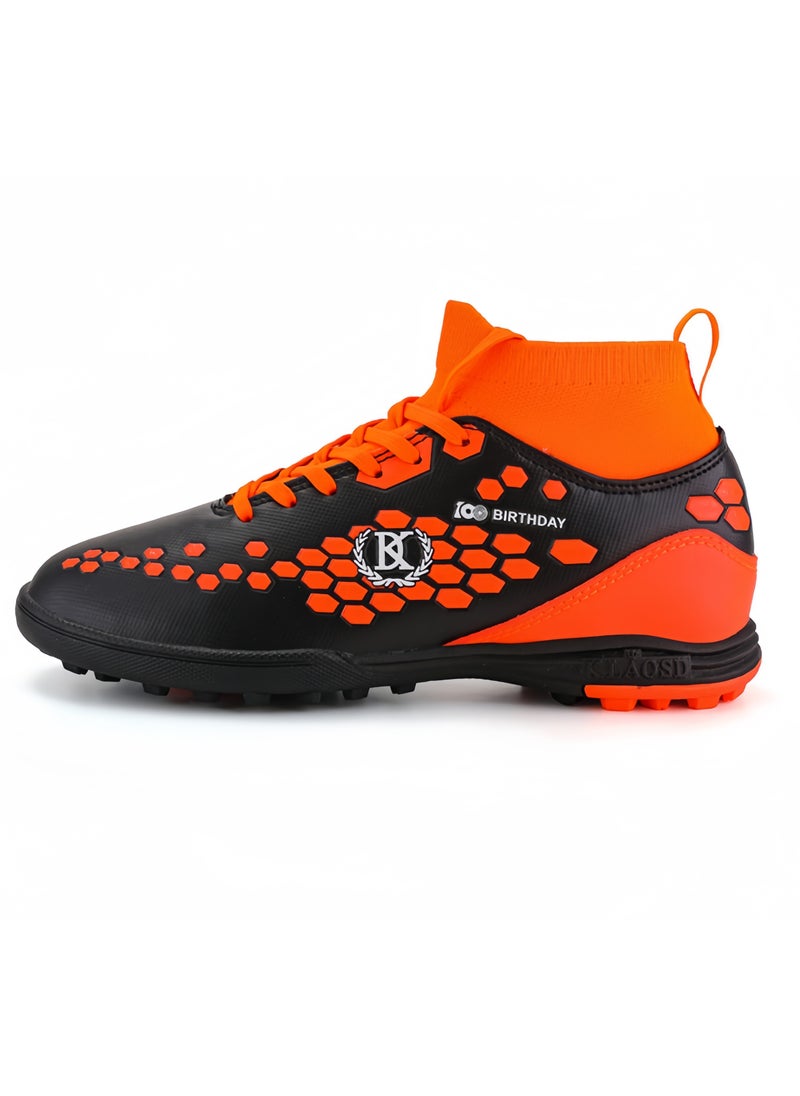 SKT Shiketro Easy And Comfortable Football Shoes, Broken Nails, Non-Slip Competition Training Shoes For Male And Female Middle School Students, Wear-Resistant Football Shoes On Artificial Grass, High-Top Multi-Color Shoes  - Image 1