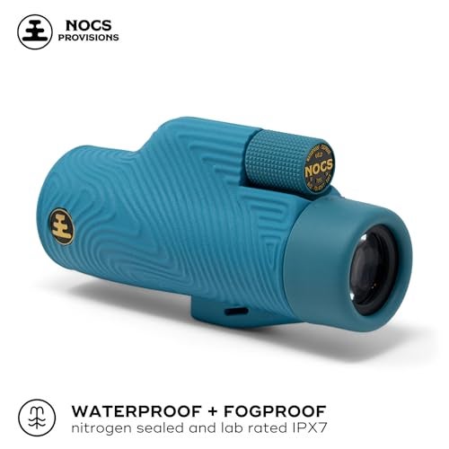Nocs Provisions Field Tube 8x32 Waterproof Monocular, 8X Magnification Telescope, Bak4 Prism, Wide Field of View for Bird Watching, Backpacking & Wildlife Viewing - Corsican Blue - Image 4