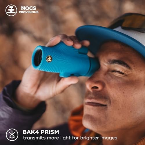 Nocs Provisions Field Tube 8x32 Waterproof Monocular, 8X Magnification Telescope, Bak4 Prism, Wide Field of View for Bird Watching, Backpacking & Wildlife Viewing - Corsican Blue - Image 5