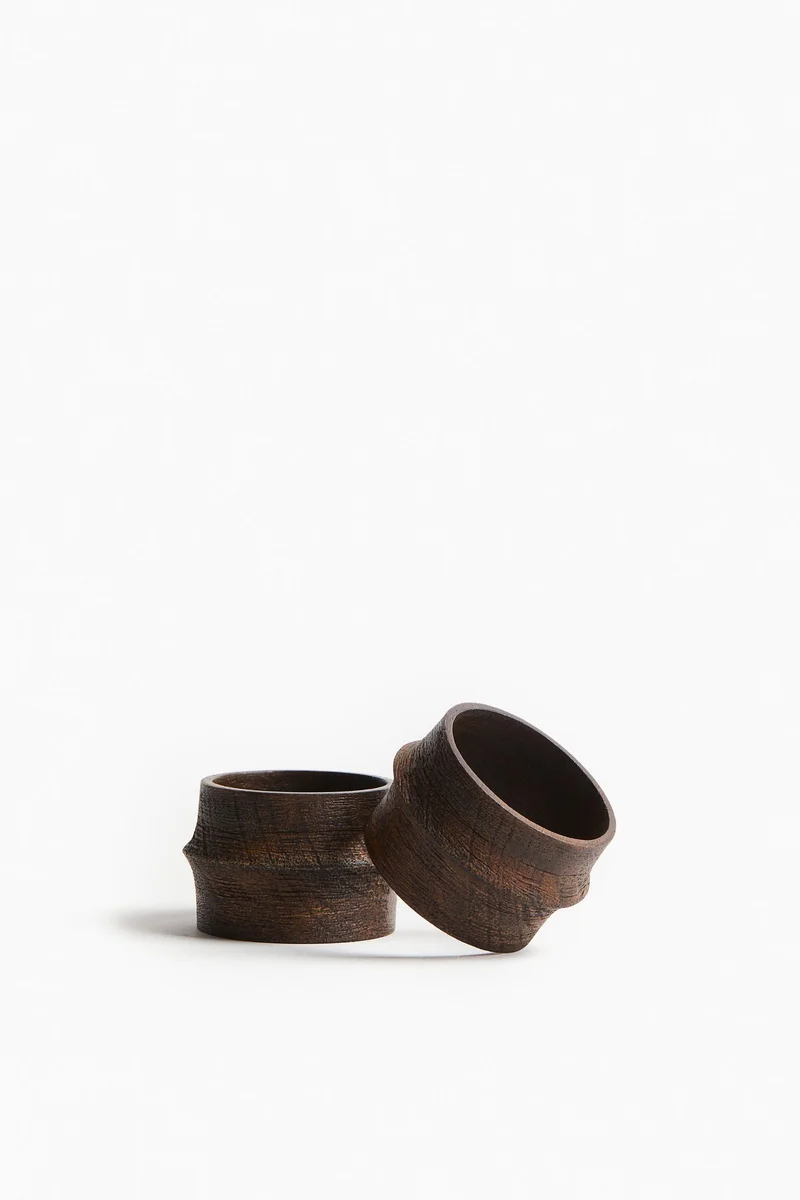 H&M 2-pack wooden napkin rings