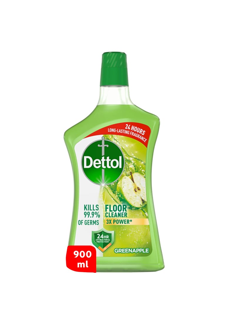 Dettol Green Apple Antibacterial Power Floor Cleaner Green 900ml - Image 1