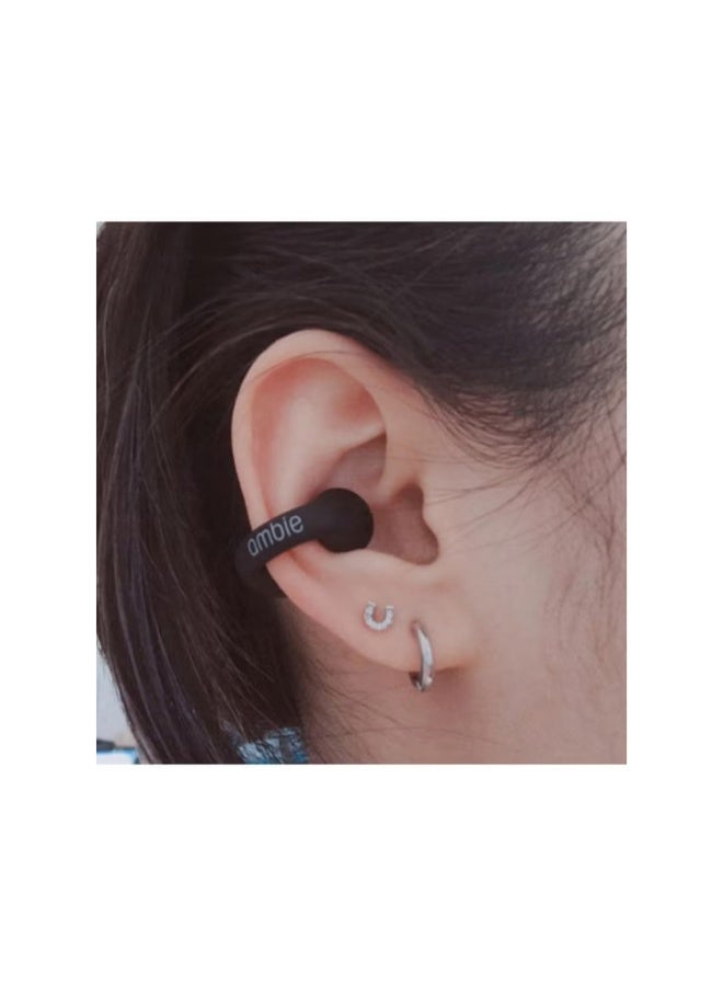 Ambie Sound Earcuffs Earring Wireless Bluetooth Earbuds Ear Hook Headset Sport Earphones (Black) - Image 3
