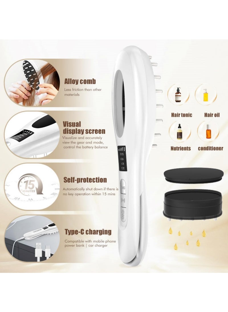 Generic Electric scalp massager with hair oil applicator, automatic shut-off, detachable comb - Handheld head scratcher and massage brush  - Image 5