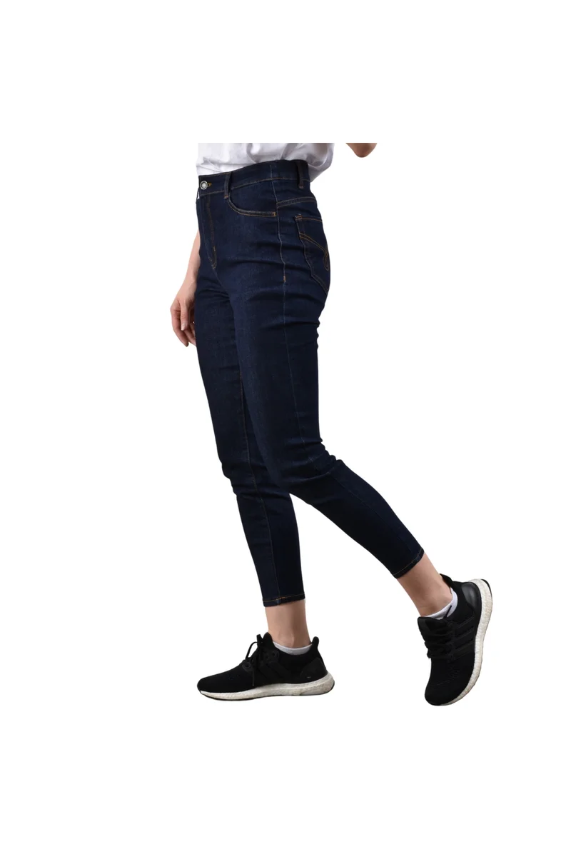 جيوردانو جينز نسائي أزرق بخصر عالٍ
