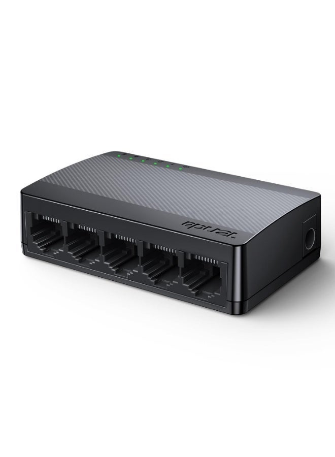 Tenda SG105 5-Port Gigabit Ethernet Switch, 10/100/1000 Mbps, RJ45, IEEE 802.3X, Auto MDI/MDIX, Full Duplex Mode, Plug and Play, Unmanaged, No Configuration, Silent, Black Tenda SG105 - Image 1
