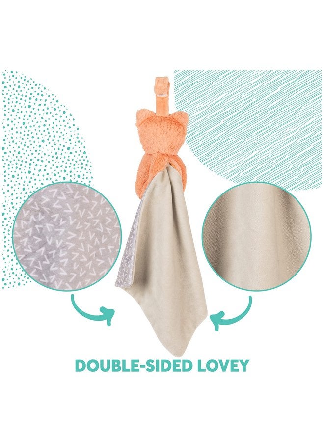 غاند لعبة GUND Baby Lil' Luvs Tuck-Away Lovey، Emory Fox، لعبة حيوانية ناعمة للغاية مع بطانية أطفال مدمجة للأطفال والمواليد الجدد - Image 3