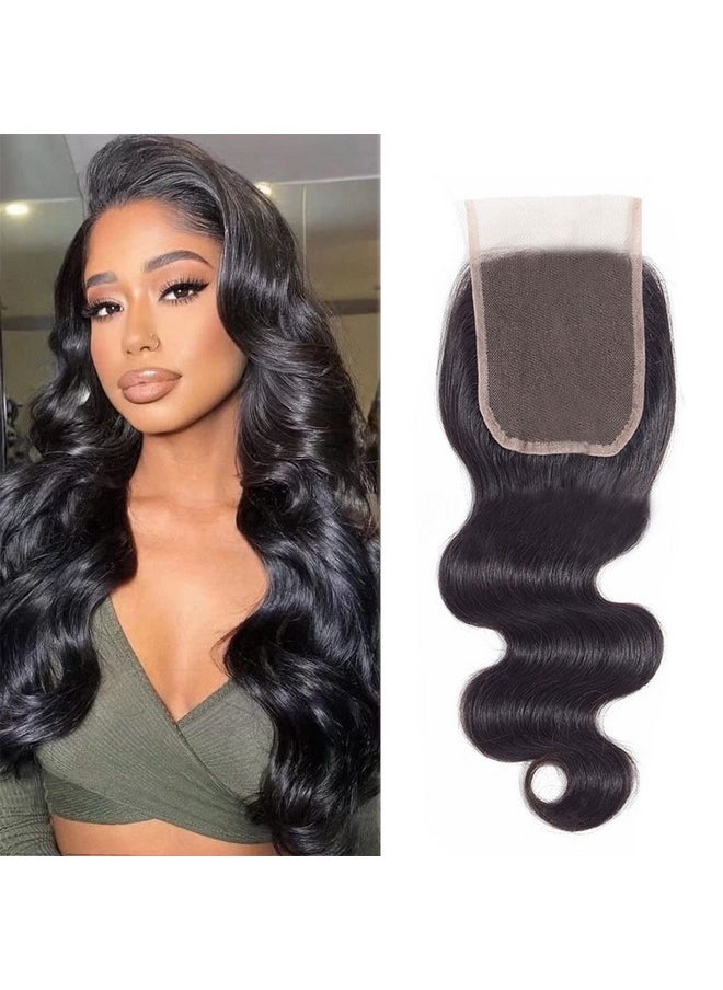 ROYAL IMPRESSION Body Wave 5X5 Hd Lace Closure Free Part 100% Unprocessed Virgin Brazilian Human Hair Swiss Lace Closure Bleached Knots Pre Plucked With Baby Hair Natural Color 20Inch  - Image 1