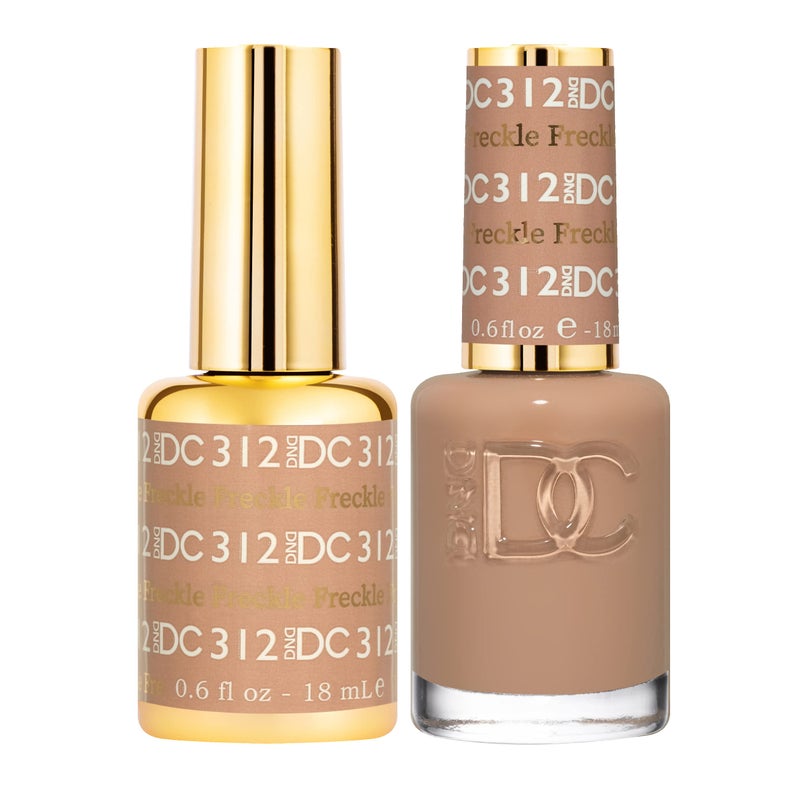 DAISY DND مجموعة طلاء الأظافر جل DND DC، مجموعة نود العميق، طلاء جل UV/LED وطلاء أظافر يجف في الهواء، ثنائي طلاء متطابق خالي من الرقائق، 312 نمش، 0.5 أونصة سائلة - Image 1