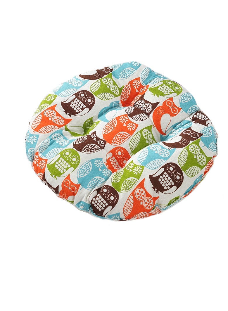 Anna Comfortable Cotton-Linen Breathable Round Chair Cushion for Home and Office - Image 1