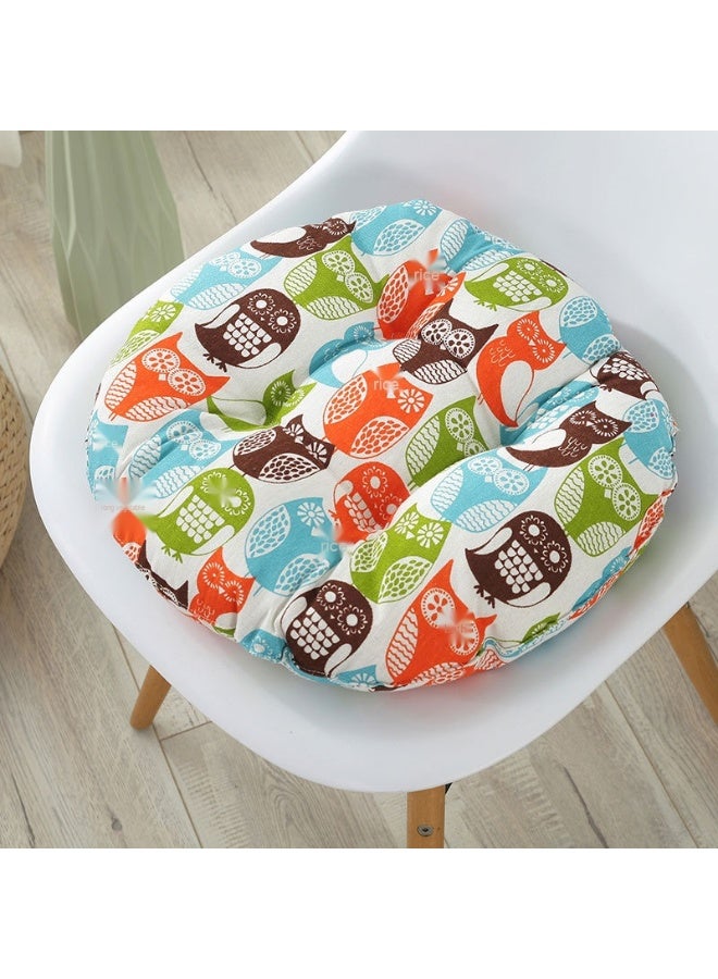Anna Comfortable Cotton-Linen Breathable Round Chair Cushion for Home and Office - Image 2