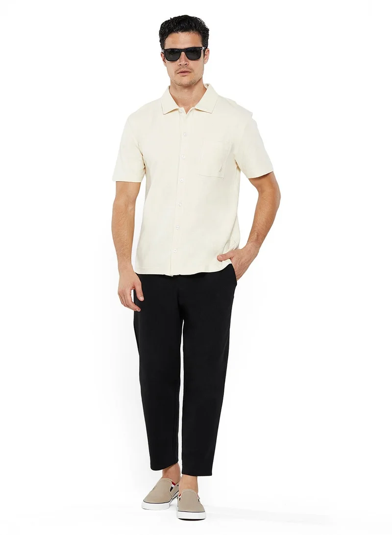 NAUTICA Buff Regular Fit Premium Cotton Logo Shirt for Men | Best Price UAE