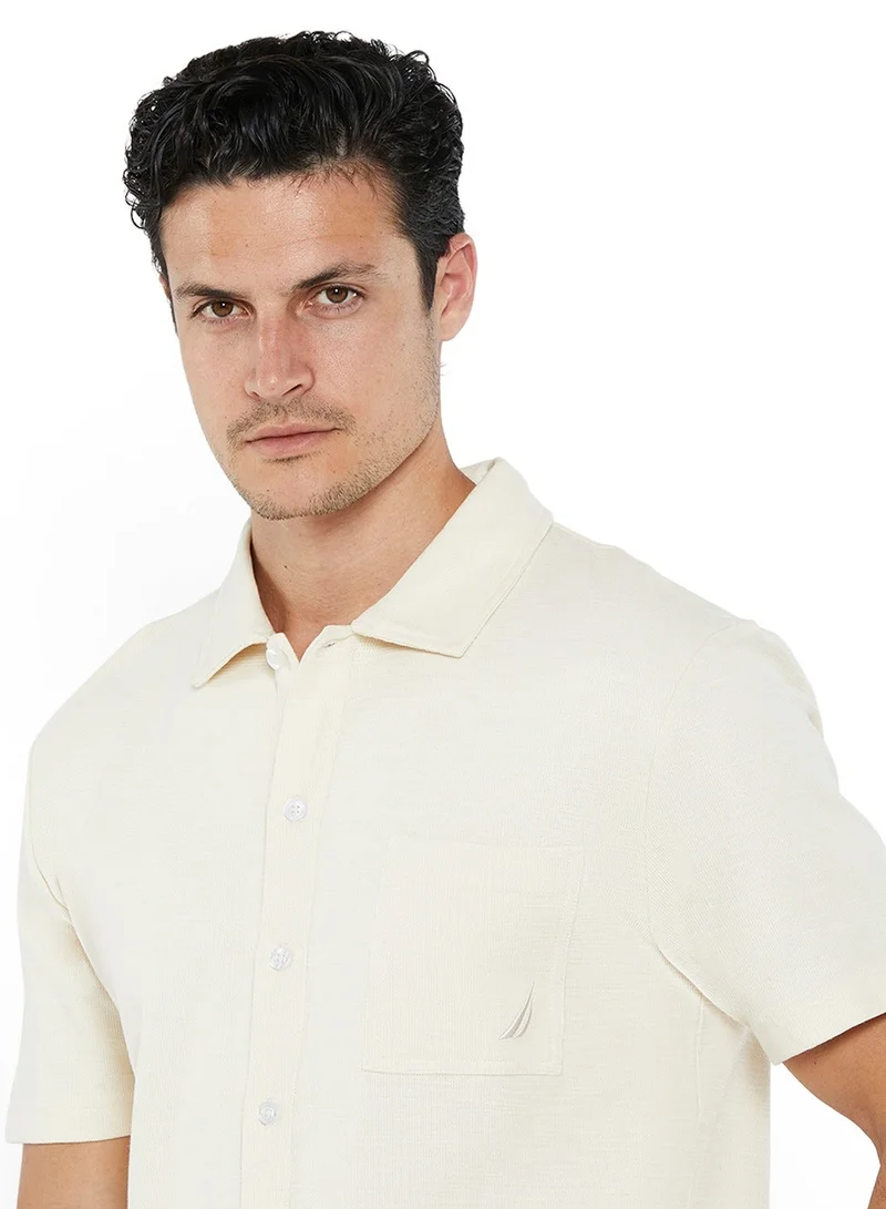 NAUTICA Buff Regular Fit Premium Cotton Logo Shirt for Men | Best Price UAE