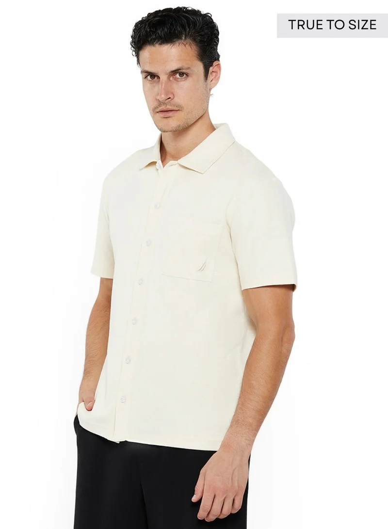 نوتيكا تيشيرت قطن بريميوم بقصة عادية بشعار