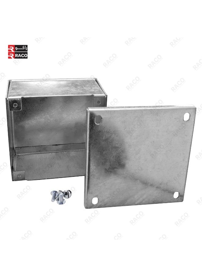 RACO GI Adaptable Box, Plain Galvanised Electronic Project Junction Enclosure Box for Electrical Multipurpose Use (225X225X100MM)  - Image 3