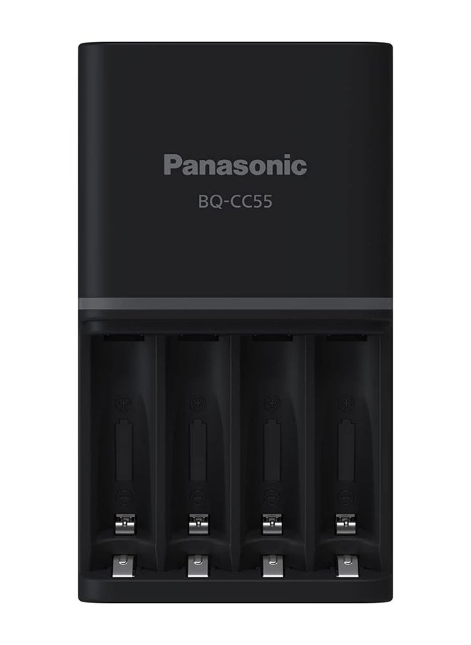 eneloop Panasonic Pro Charger With Pack Of 4 Aa 2550Mah Rechargeable Batteries, K-Kj55Hc40S2  - Image 2
