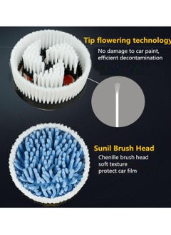 DIGI CORE Multifunctional Car Wash Brush Cleaning Mop And Brush Tools Long Handle Automatic Rotating Foam Car Cleaning Brush Microfiber Washing Mop And Car Brush Cleaning Brush Spin Car Mop  - Image 2