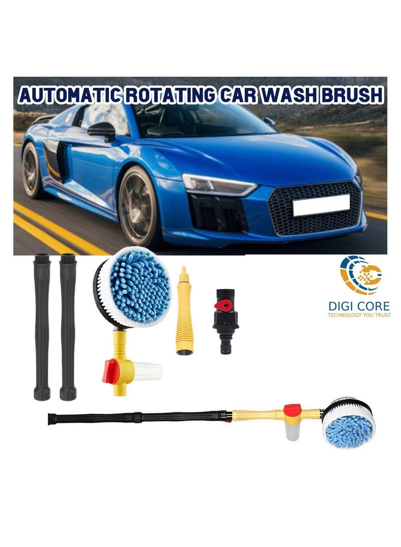 DIGI CORE Multifunctional Car Wash Brush Cleaning Mop And Brush Tools Long Handle Automatic Rotating Foam Car Cleaning Brush Microfiber Washing Mop And Car Brush Cleaning Brush Spin Car Mop - Image 1