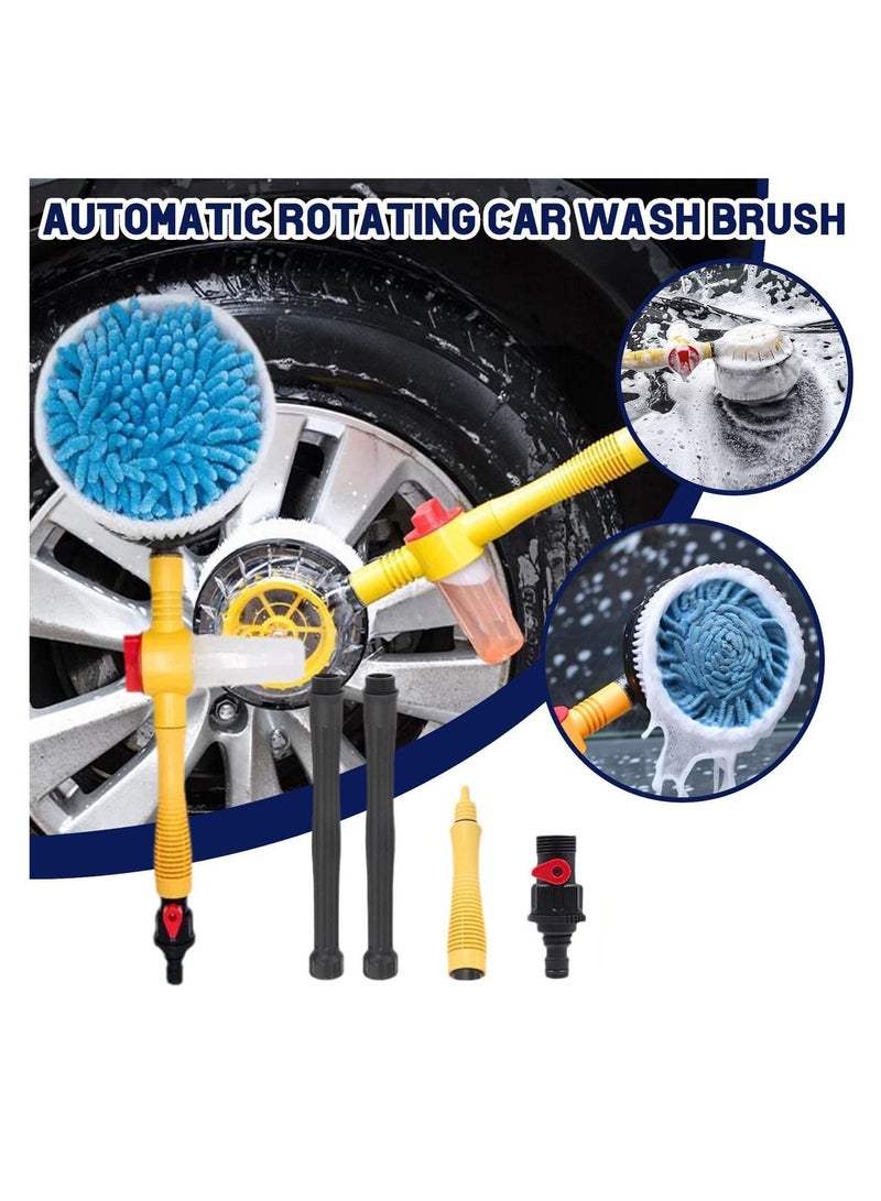 DIGI CORE Multifunctional Car Wash Brush Cleaning Mop And Brush Tools Long Handle Automatic Rotating Foam Car Cleaning Brush Microfiber Washing Mop And Car Brush Cleaning Brush Spin Car Mop - Image 4