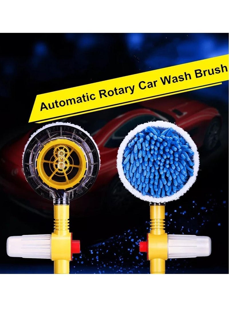 DIGI CORE Multifunctional Car Wash Brush Cleaning Mop And Brush Tools Long Handle Automatic Rotating Foam Car Cleaning Brush Microfiber Washing Mop And Car Brush Cleaning Brush Spin Car Mop - Image 5