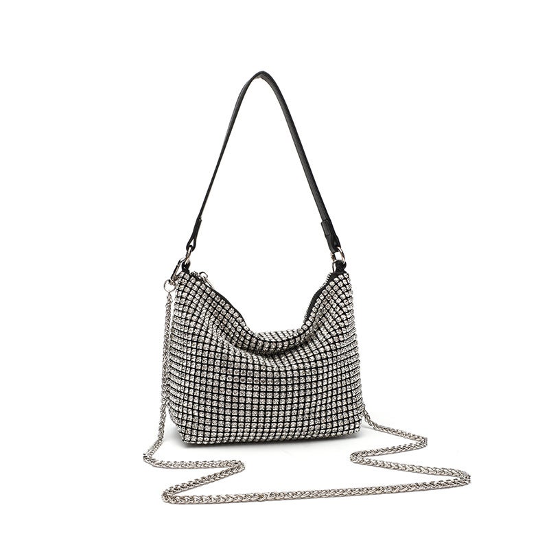 New Arrival Handmade Diamond-Encrusted Women'S Underarm Bag Super Flash Knot Handbag Socialite Light Luxury Underarm Evening Bag - Image 3