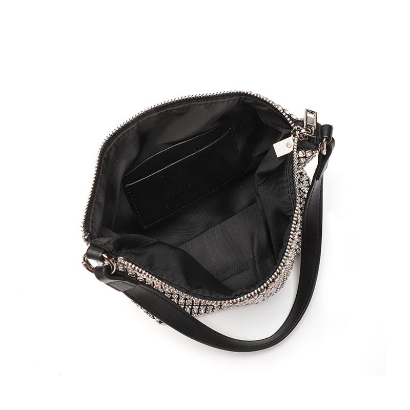 New Arrival Handmade Diamond-Encrusted Women'S Underarm Bag Super Flash Knot Handbag Socialite Light Luxury Underarm Evening Bag - Image 5