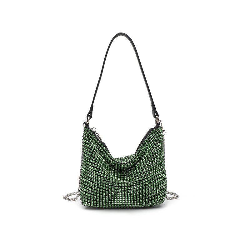 New Arrival Handmade Diamond-Encrusted Women'S Underarm Bag Super Flash Knot Handbag Socialite Light Luxury Underarm Evening Bag - Image 1