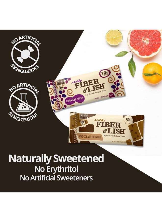 NuGo Fiber d'Lish Chocolate Brownie, 12g High Fiber, Vegan, 150 Calories, 16 Count - Image 2