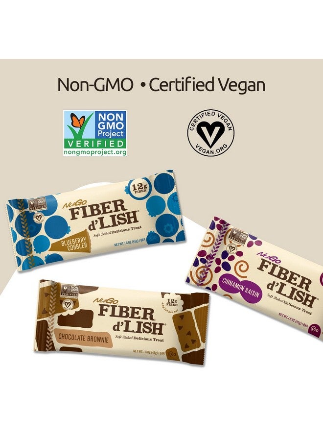 NuGo Fiber d'Lish Chocolate Brownie, 12g High Fiber, Vegan, 150 Calories, 16 Count - Image 4