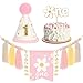 Sanixin Daisy 1st Birthday Decorations Highchair Pink Floral High Chair Banner Boho Flower One Wooden Cake Topper for Pastel Flowers First Birthday Party Decorations Daisy - Image 2