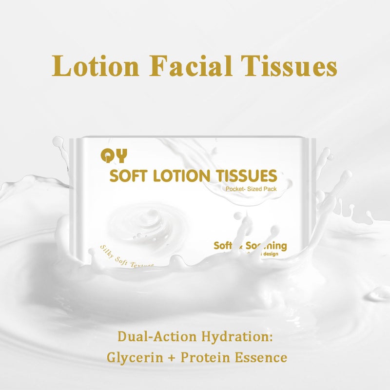 QingYa Lotion Facial Tissues,Ultra Soft 6-Ply Thicken,Travel Size Multipack Pocket Tissue, Hypoallergenic for Sensitive Skin and Babies, On-The-Go for Car, Purse, Office (20 Count-Pack of 8) - Image 2