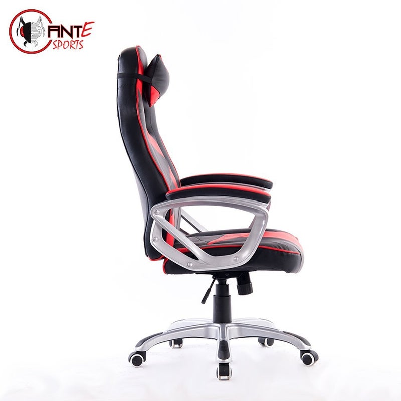 ANT Esports Ant E Sports 8077 Red PU with PVC Black Metal Frame 80mm Class 4 Gas Fit 350mm Metal Base Adjustable Backrest Angle 90135 Degree Gaming Chair Red Black - Image 4