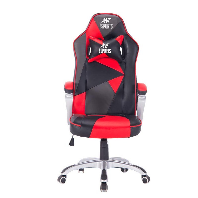 ANT Esports Ant E Sports 8077 Red PU with PVC Black Metal Frame 80mm Class 4 Gas Fit 350mm Metal Base Adjustable Backrest Angle 90135 Degree Gaming Chair Red Black - Image 5
