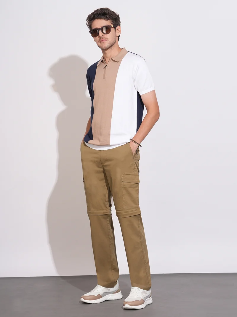 Being Human BROWN Men Brown Solid Regular Fit Cargo Pants for Men | Best Price UAE