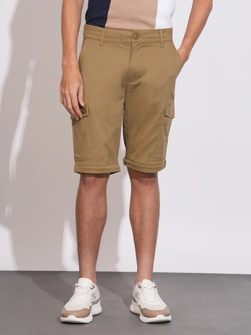 Being Human BROWN Men Brown Solid Regular Fit Cargo Pants for Men | Best Price UAE
