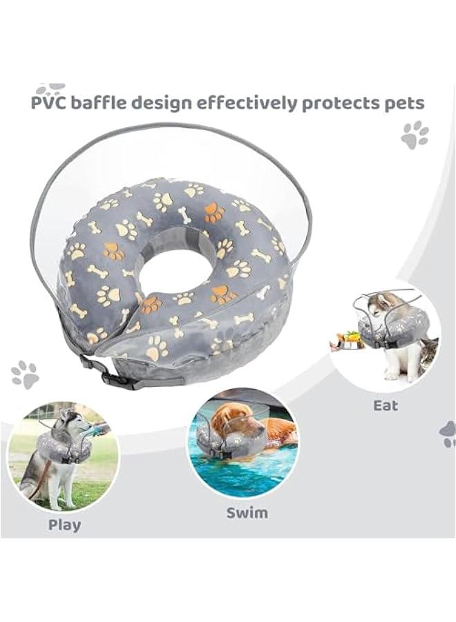 HOOKOR Dog Cone,Inflatable Dog Cone for Small, Medium and Large Dogs, Soft Cone for Dogs After Surgery with Adjustable Buckle and Cute Pattern to Stop Licking and Biting Wounds - M(Neck 9-12) - Image 5