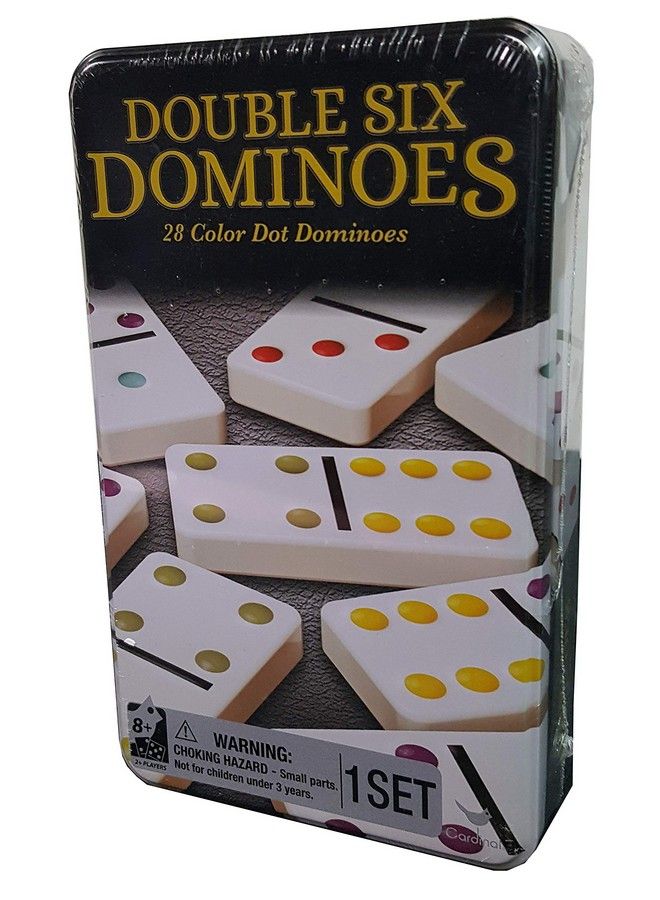 Cardinal Double 6 Dominoes In Tin - Image 1