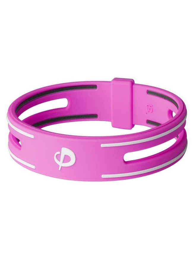 Phiten S-PRO Titanium Bracelet - Waterproof Sport Silicone Bracelet Wristband with Aqua-Titanium for Alternative Healing - Power Elastomer Zone with Micro Titanium Spheres - Pink, 6.75 Inch - Image 1