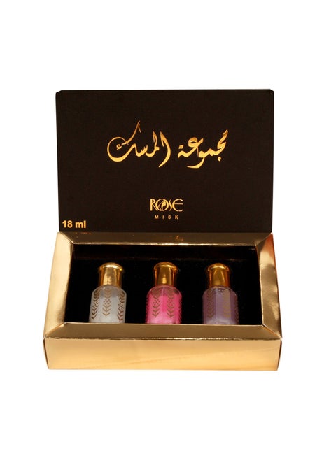 Rose Misk Original Musk Collection: Pomegranate Musk, Lavender Musk, White Musk
