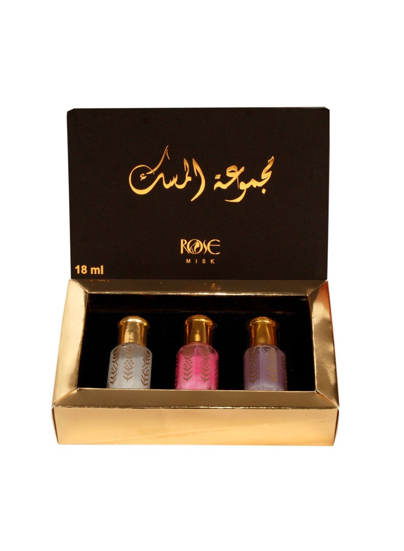 Rose Misk Original Musk Collection: Pomegranate Musk, Lavender Musk, White Musk - Image 1