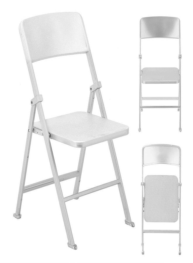Zerodis 1/6 Scale Dollhouse Folding Chair Miniature Simulation Metal Chair Furniture Tiny Doll House Furniture Model Toys for Dolls Action Figure(Silver) - Image 5