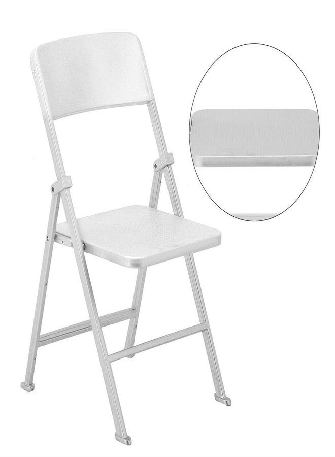 Zerodis 1/6 Scale Dollhouse Folding Chair Miniature Simulation Metal Chair Furniture Tiny Doll House Furniture Model Toys for Dolls Action Figure(Silver) - Image 4