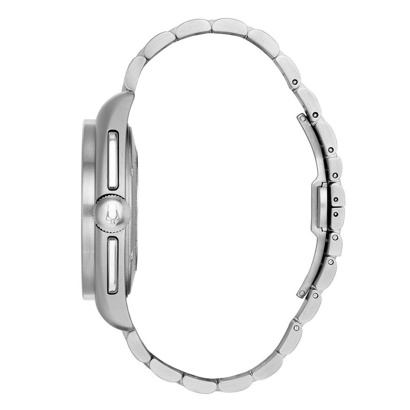 Bulova ساعة بولوفا للرجال من سلسلة الأرشيف - لونا بايلوت 6 يد كرونوغراف أداء عالي كوارتز ستانلس ستيل، كريستال ياقوتي، الطراز: 96B258 - Image 3