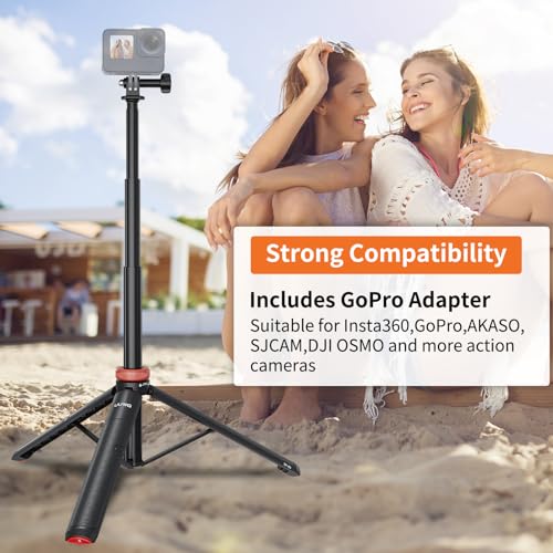 UURig Extendable Selfie Stick Tripod for GoPro Max Hero 10 9 8 7 6 5 4, DJI Osmo Action, Insta 360 One R and More Action Camera（50.7''） - Image 5