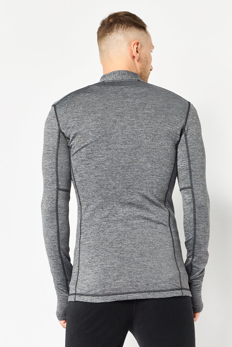 Lacoste Sport Men Sportwear Fit Long Sleeve Outdoor Sweatshirt, Heather Grey - Image 4