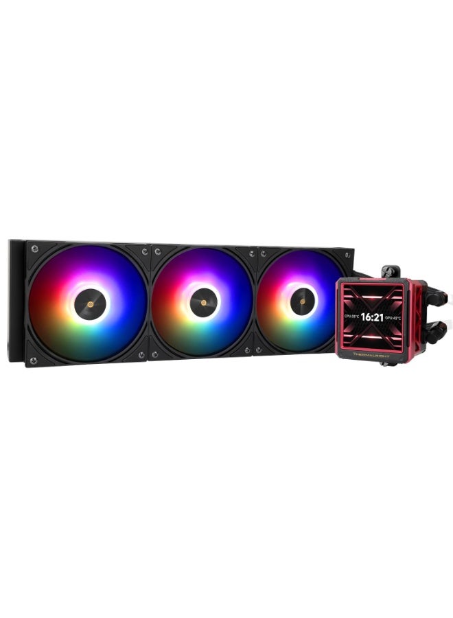 Thermalright FW360 Ultra ARGB Black CPU AIO Cooler,PC 360 Specification Water Cooler System,IPS LCD Screen with 480x480 Resolution,for AM5&Intel LGA1700/1851,High Performance Pump,2.88 in LCD Screen - Image 1