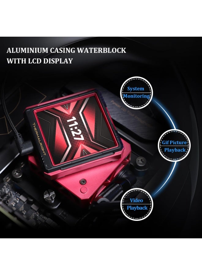 Thermalright FW360 Ultra ARGB Black CPU AIO Cooler,PC 360 Specification Water Cooler System,IPS LCD Screen with 480x480 Resolution,for AM5&Intel LGA1700/1851,High Performance Pump,2.88 in LCD Screen - Image 4